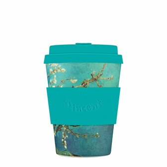 Verkooppunt Greenpicnic - Ecoffee Cup  met print van Van Gogh, PLA reisbeker Almond Blossom