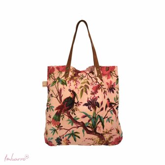 GreenPicnic Paradise shopper large Pink van Imbarro