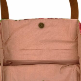 Binnenkant Imbarro Paradise Shopper Pink, boodschappentas