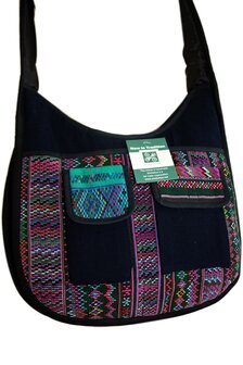 Bohemain Fairtrade schoudertas blauw bij Greenpicnic