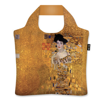 Ecozz Ecoshopper Gustav Klimt Portrait of Adele, opvouwbaar tasje met rits