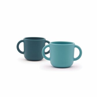 Silicone duo cup set - Blue Abyss &amp; Lagoon