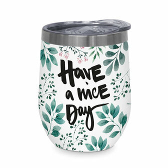 GreenPicnic - Thermos reisbeker van rvs -  PPD flower power thermo mug