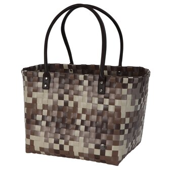 Handed By shopper boodschappentas van rPET - Mingle Espresso Brown Mix