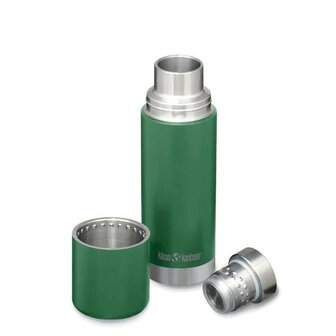 Klean Kanteen TKPro isolatiefles met beker in groen