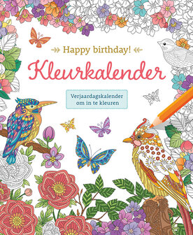 Happy Birthday! kleurkalender van Deltas - Verjaardagskalender om in te kleuren