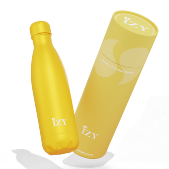 IZY Bottles Yellow, RVS thermosfles in geel bij Greenpicnic