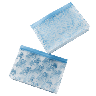 Point Virgule set van 2 peva ziplock zakken blauw bij Greenpicnic