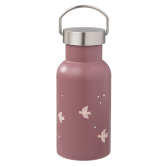 Fresk Noric Flask Swallow, roze thermosfles met RVS dop