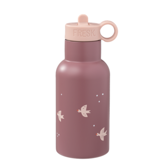 Fresk Noric Flask Swallow, roze thermosfles met drinktuit