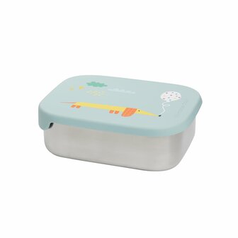 The Cotton Cloud lunchbox RVS met siliconen deksel Flying Dog kids bij Greenpicnic