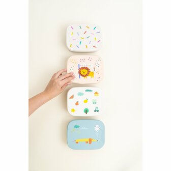 The Cotton Cloud RVS lunchboxen met siliconen deksel