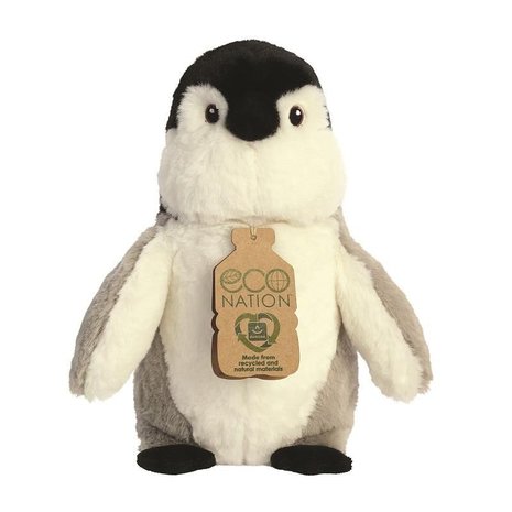 Zachte Eco Nation Pinguin knuffel van gerecyclede plastic flessen - GreenPicnic