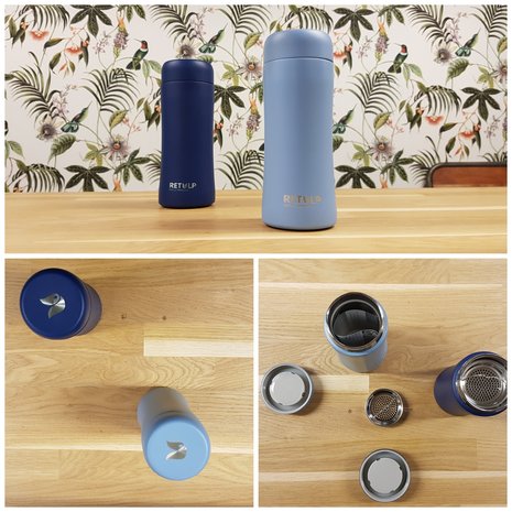 Retulp Tumbler blauwe thermos drinkbeker Greenpicnic