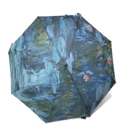 Een zekere backup Componist Claude Monet paraplu van gerecycled plastic - Ecozz Water Lilies Umbrella -  GreenPicnic