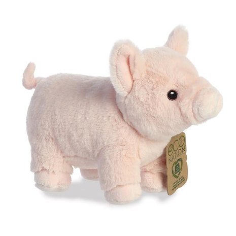 Eco Nation Pig knuffel van gerecycled plastic