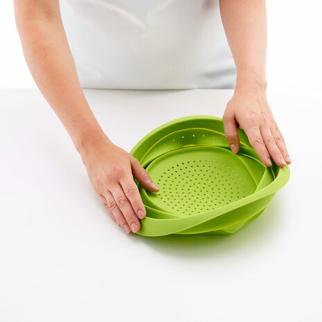 Lekue groene vergiet van platinum silicone - GreenPicnic