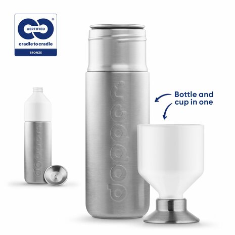 De dopper Steel 1100ml met losse beker