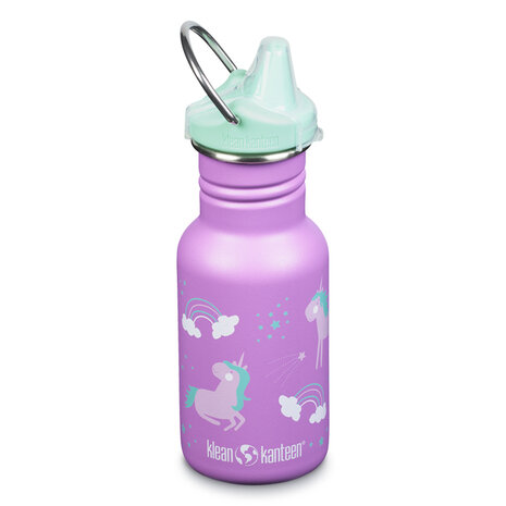 Kid Kanteen Classic Unicorn roze met Sippy Cap