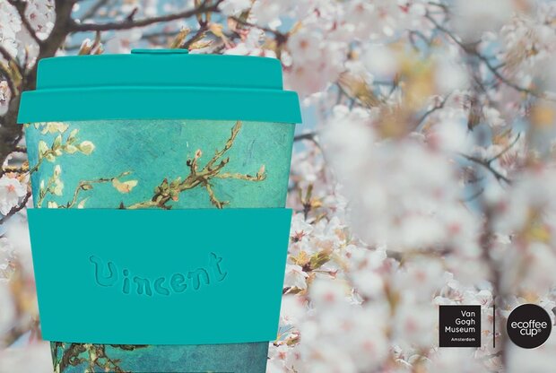 Ecoffee Almond Blossom 350ml navulbare koffiebeker - Eco Webshop Greenpicnic