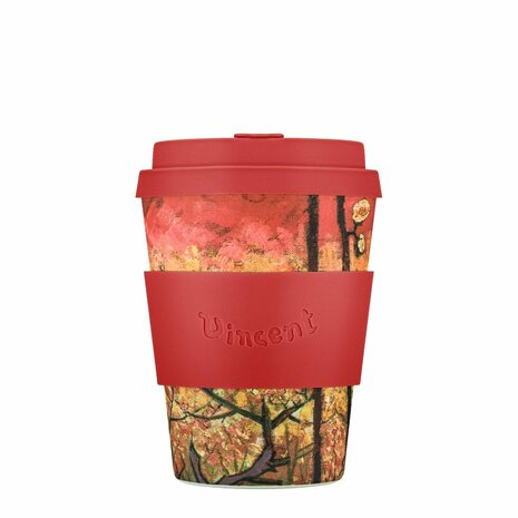 Verkooppunt Greenpicnic - Ecoffee Cup  met print van Van Gogh, PLA reisbeker Flowering Plum Orchard