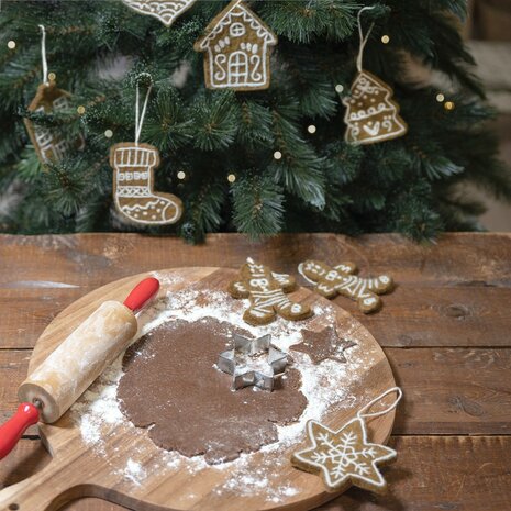 Fairtrade Giftshop GreenPicnic - Sjaal met Verhaal Gingerbread Cookies kersthangers van vilt