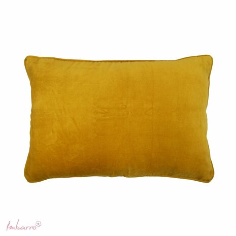 Imbarro Cushion Lala P Yellow, fluwelen sierkussen - GreenPicnic