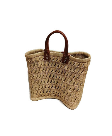 Fairtrade gevlochten mandtas naturel small Greenpicnic