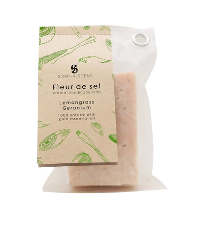 Natuurlijk en Fairtrade gemaakt Fleur de Sel zeepblok