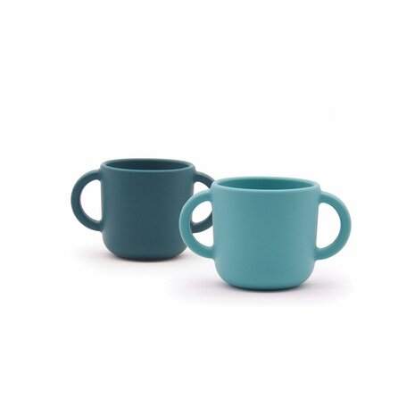 Silicone duo cup set - Blue Abyss & Lagoon