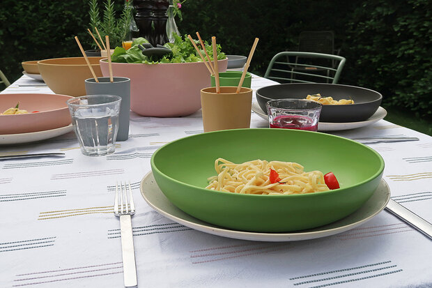 Zuperzozial Nature Flat Bowl Green, natuurlijk PLA servies GreenPicnic