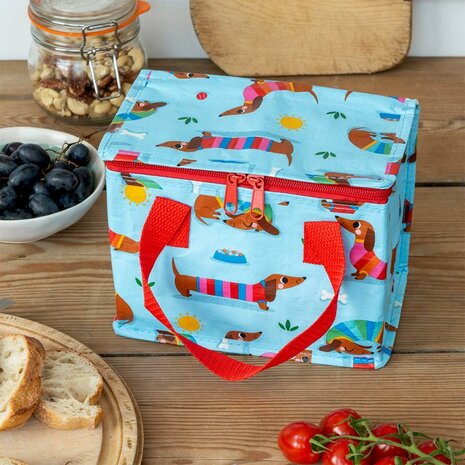 REx london lunch bag Sausage Dog, lunchtasje met teckel printje