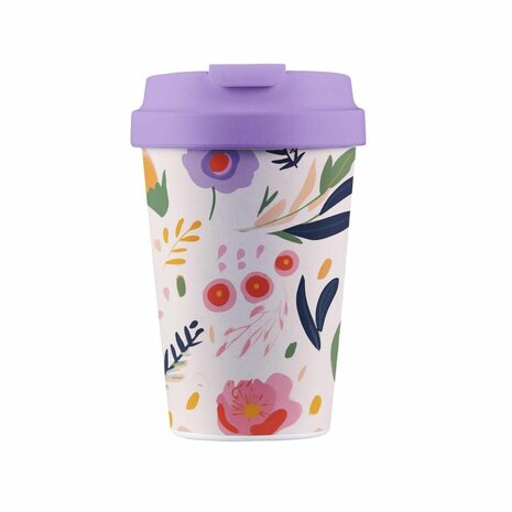 Bioloco Plant Easy Cup Field of Flowers, natuurlijke coffee to go cup