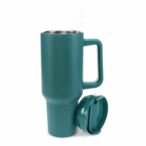 REX London Travel Mug petrol, XL reisbeker met rietje