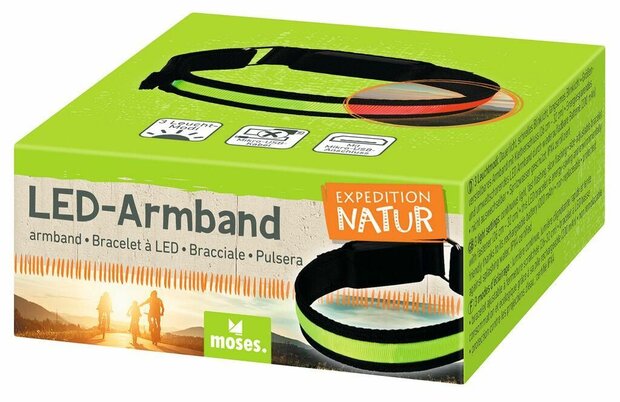 Oplaadbare LED armband, veiligheid armlamp