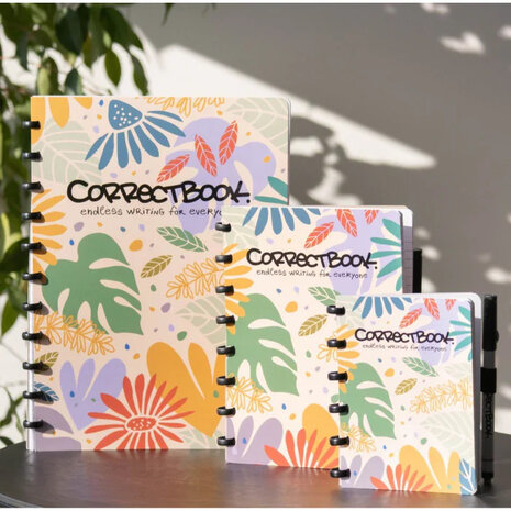 Correctbook Botanical Beauty whiteboard schrift in 3 maten