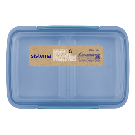 Sistema Ocean Bound Plastic To Go lunchbox Blue