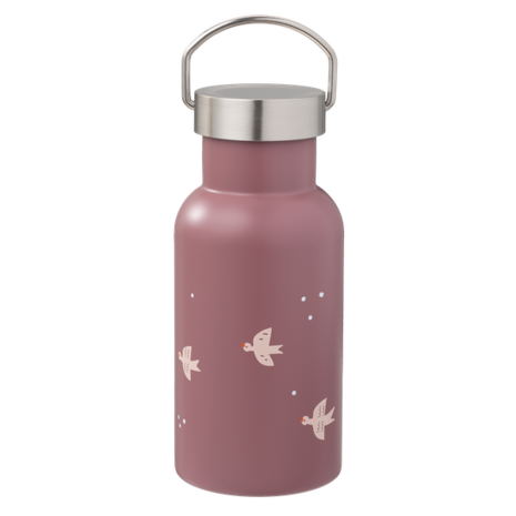 Fresk Noric Flask Swallow, roze thermosfles met RVS dop